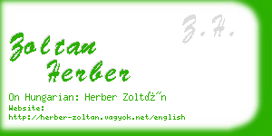 zoltan herber business card